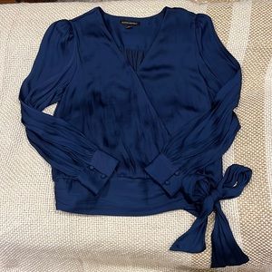Blue Long Sleeve Blouse